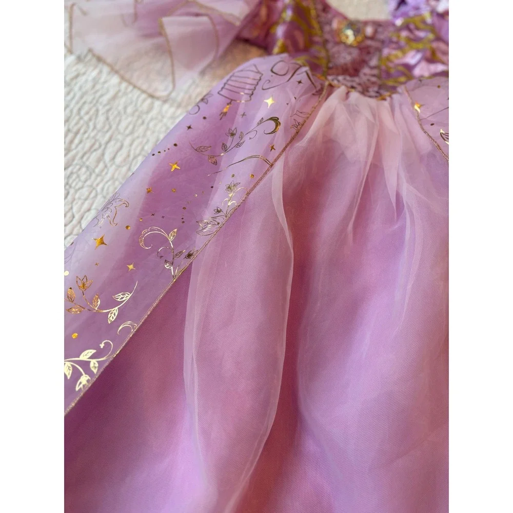 Disney Store Rapunzel Tangled Princess Costume Dress Purple Gold Girls 9/10 - Picture 2 of 7